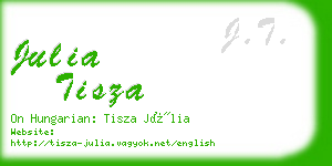 julia tisza business card